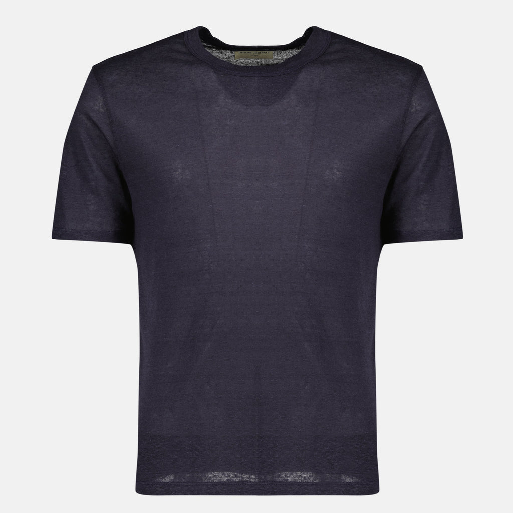 Image of Garment Linen T-Shirt by Officine Générale for Men - Season Spring-Summer 2026 - Front View