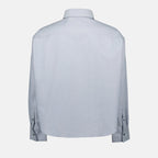 oversized shirt, AMI Paris, organic cotton clothing, unisex fashion, grey shirt