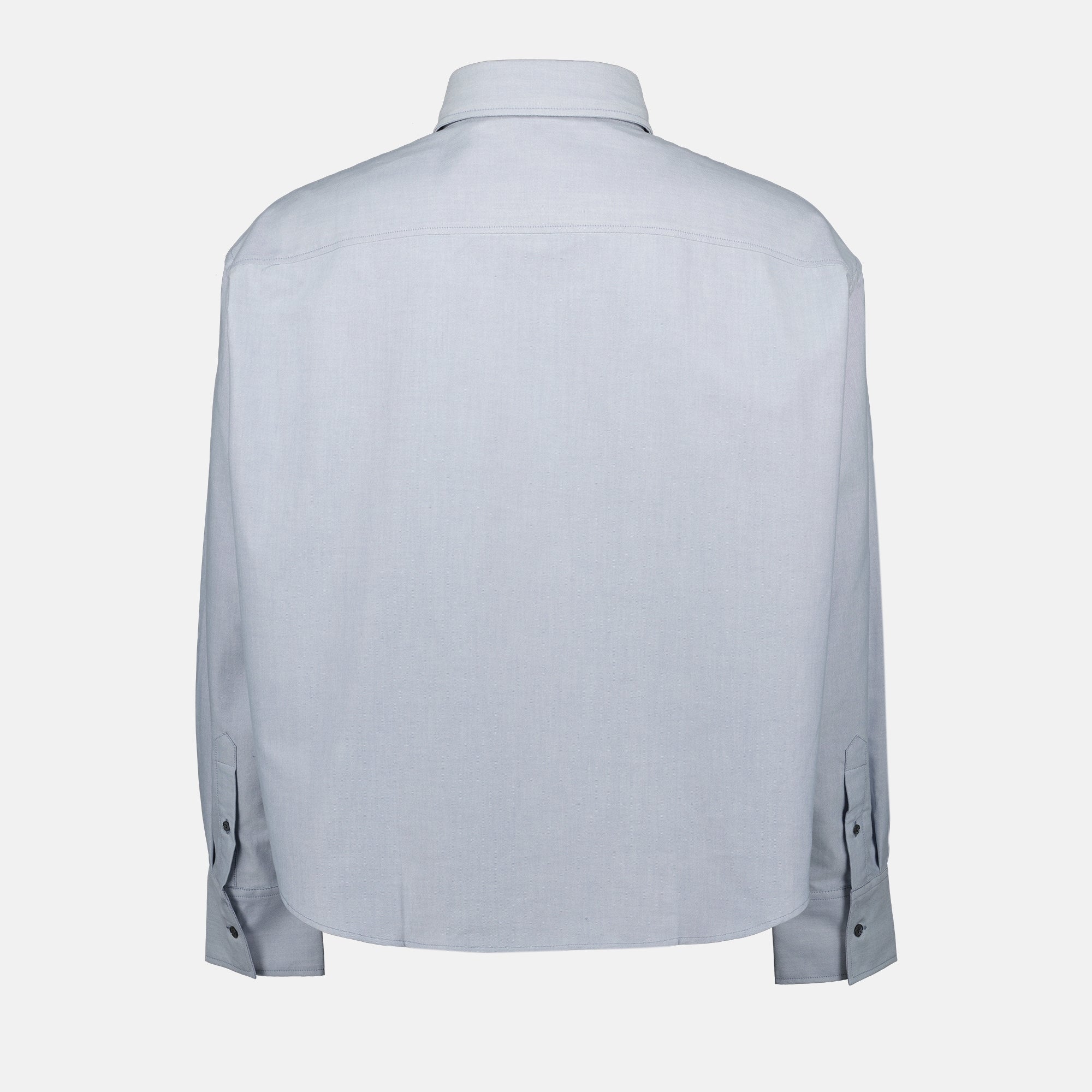 oversized shirt, AMI Paris, organic cotton clothing, unisex fashion, grey shirt