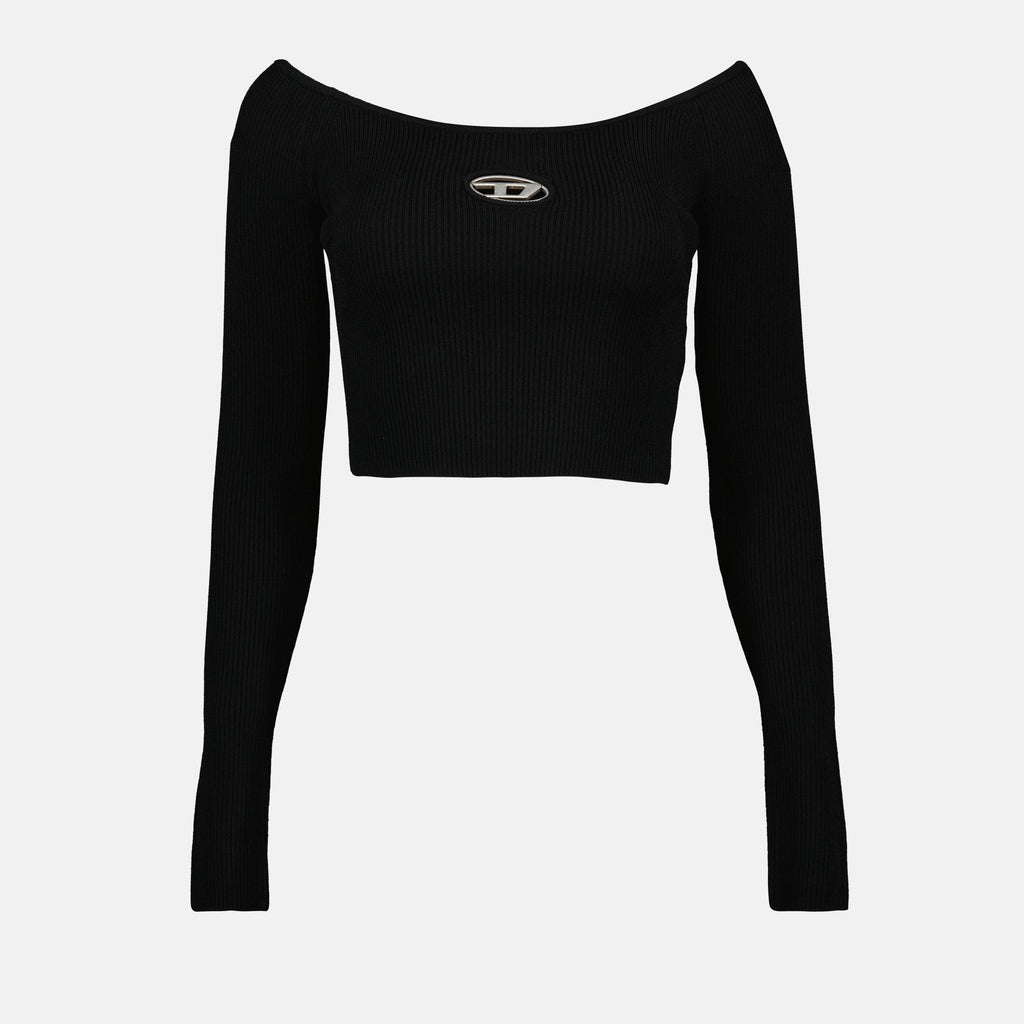 ribbed knit top, Diesel, M-Vera-Ls, cropped top, women's fashion