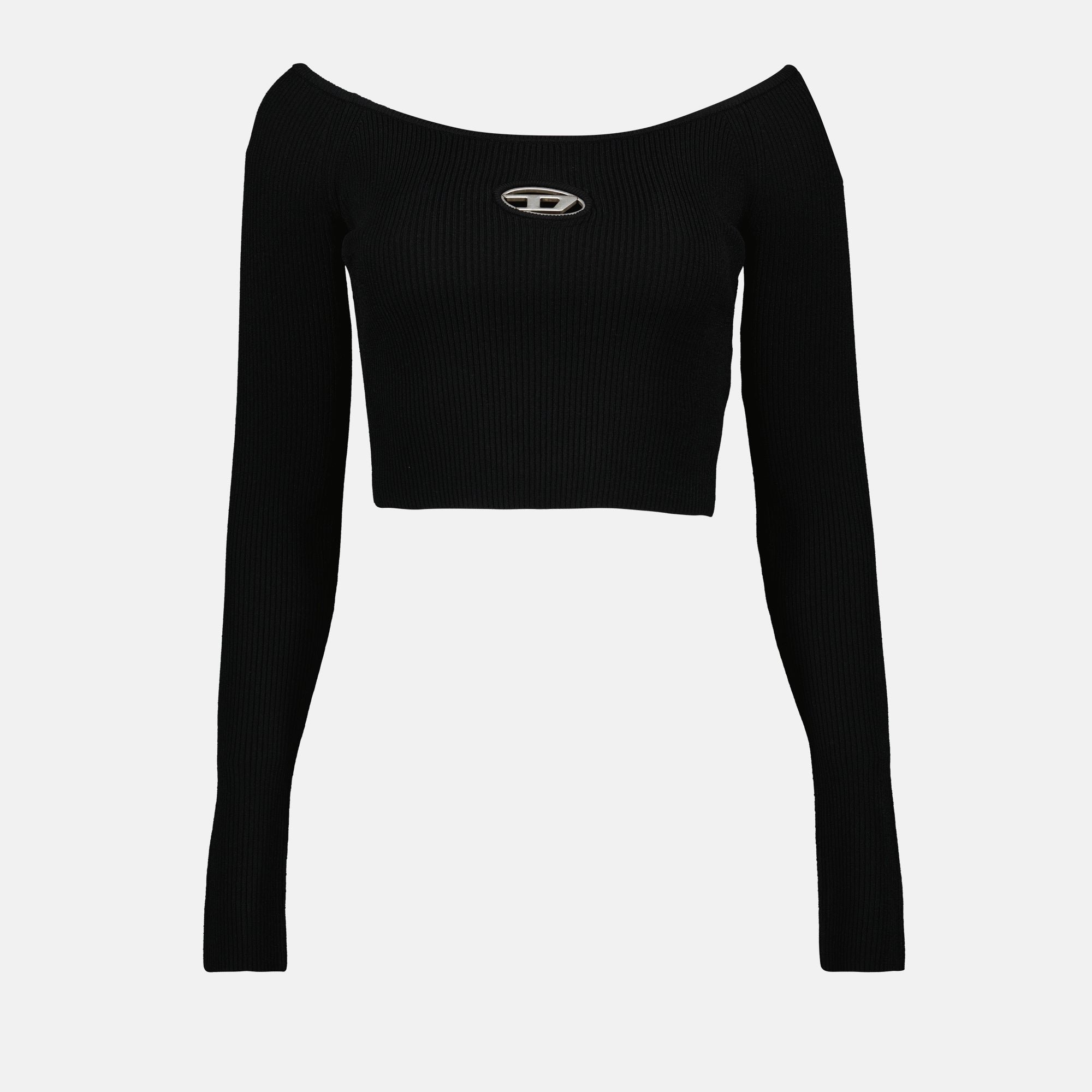 ribbed knit top, Diesel, M-Vera-Ls, cropped top, women's fashion