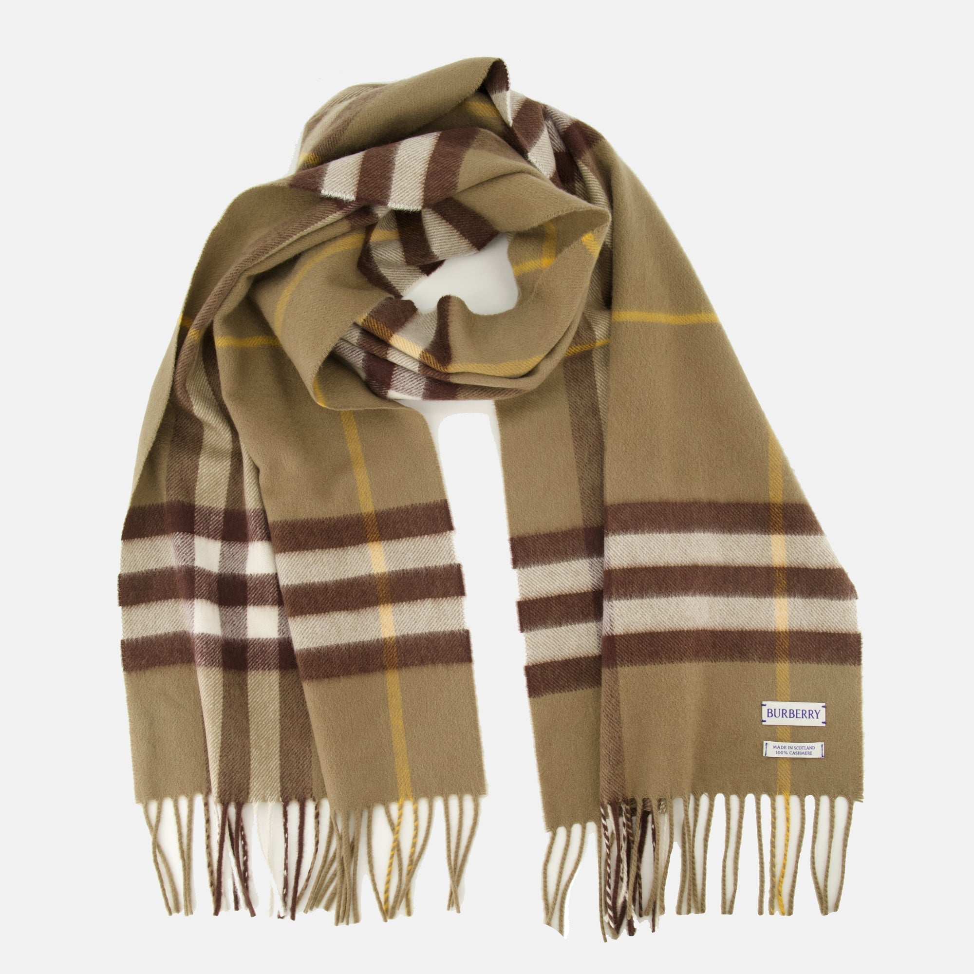 cashmere scarf, Burberry accessory, checked pattern scarf, unisex fashion, Autumn-Winter collection