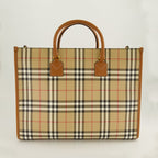 Freya tote, canvas handbag, check pattern bag, Burberry collection, autumn-winter 2024