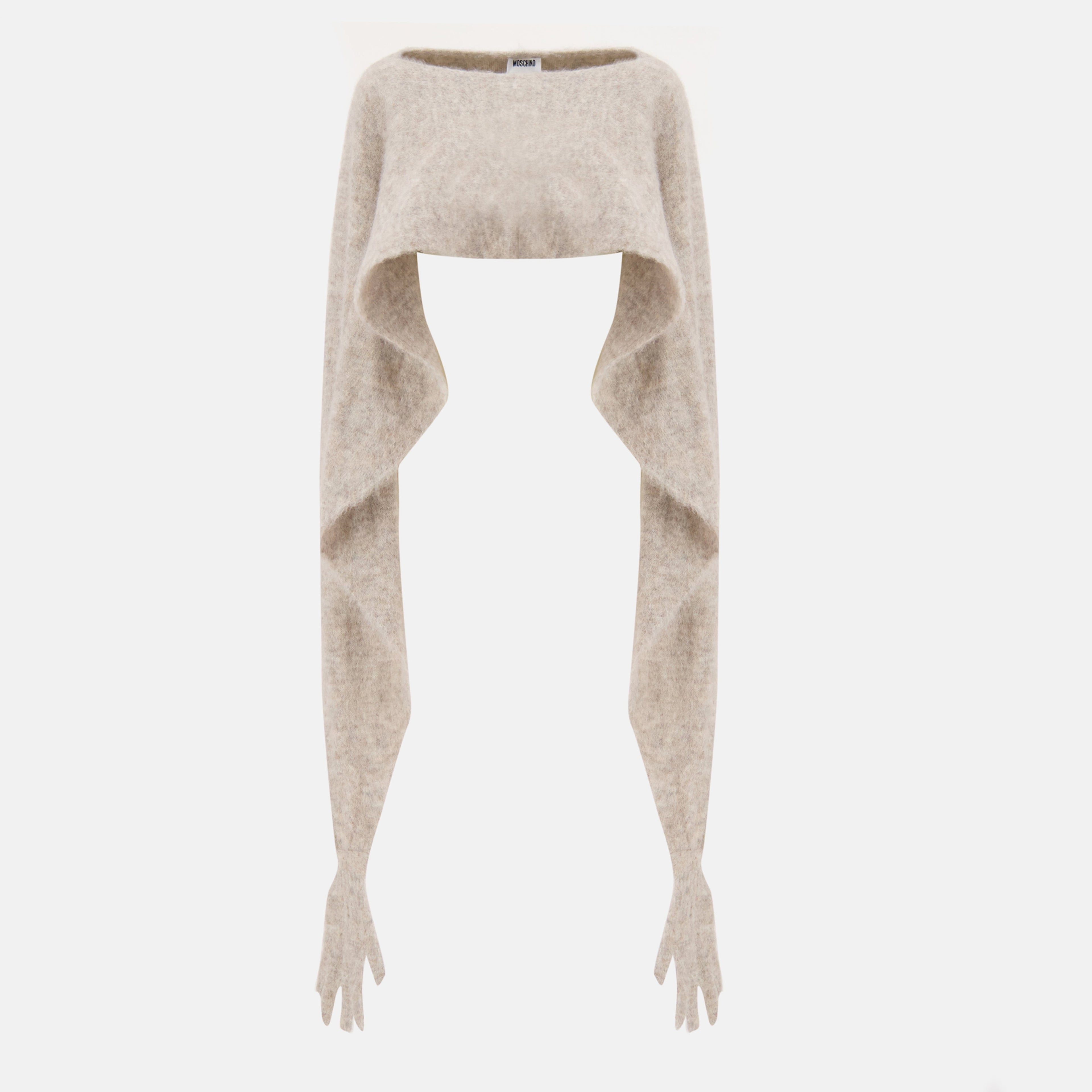 schal mit integrierten handschuhen Beiger Gaiter-Schal mit integrierten Handschuhen - Moschino