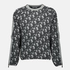 Dior Oblique sweater, Dior wool pullover, designer hoodie, jacquard logo sweater, luxury knitwear