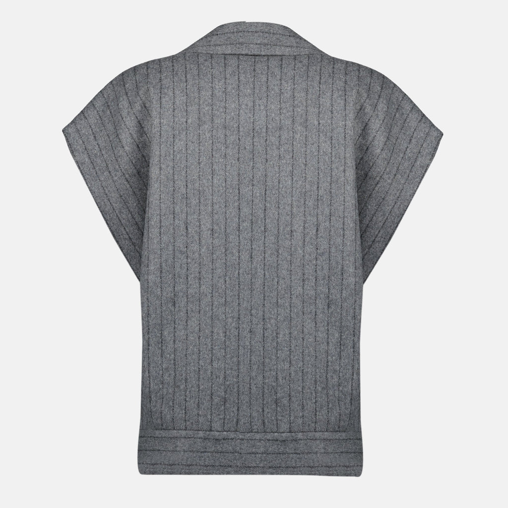 iro striped sleeveless jacket we in style iro women 15636491305340