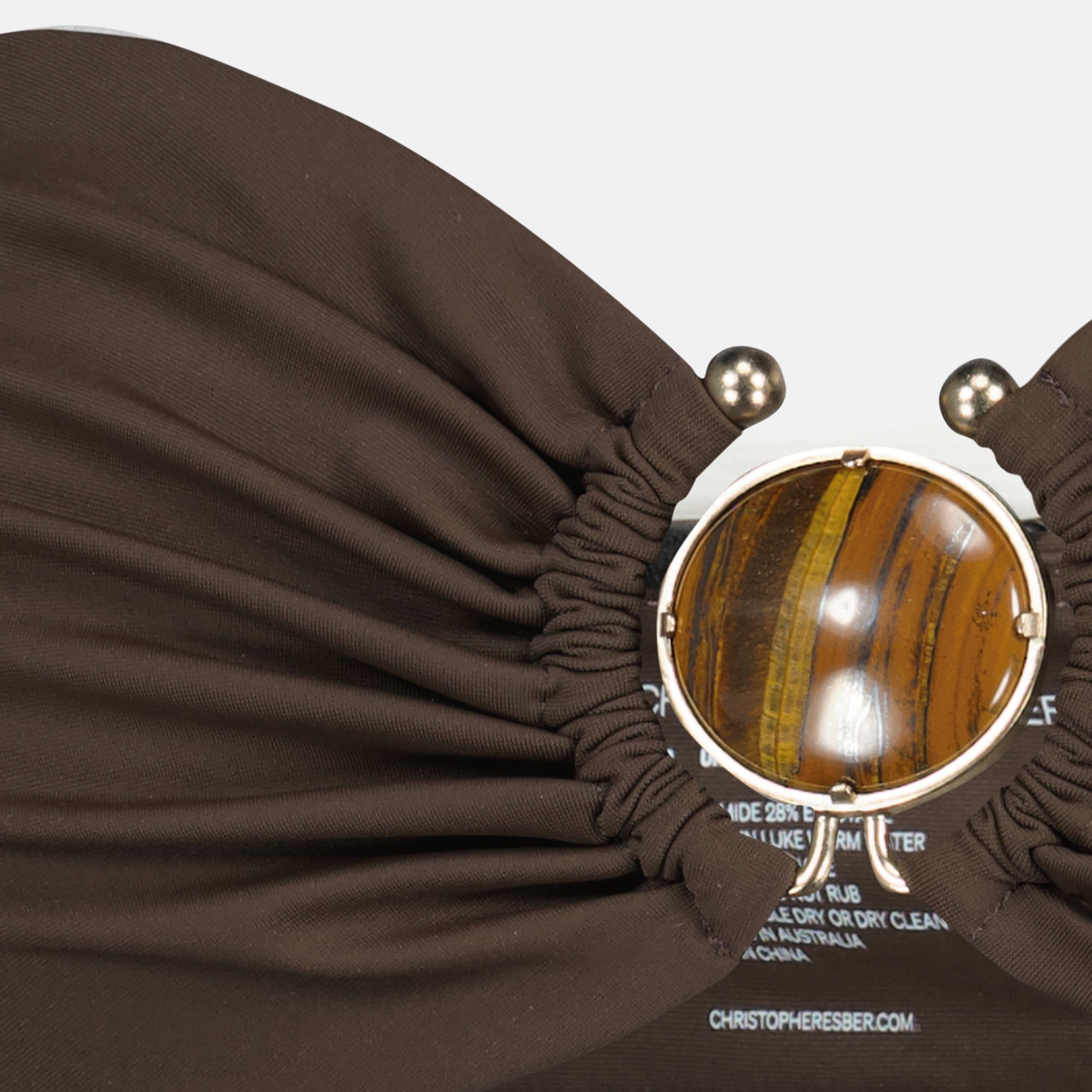 Image of Bandeau Mineral Stone Marron by Christopher Esber for Women - Season Spring-Summer 2026 - Detail View 1