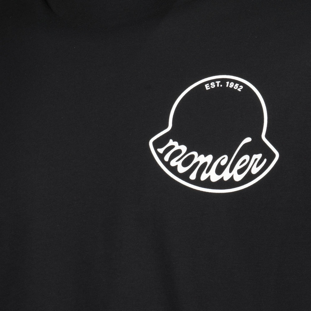 Image of Black Logo T-Shirt by Moncler for Men - Season Autumn-Winter 2025 - Detail View 5