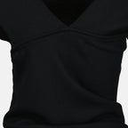 Image of Draped Top Josif Noir by Khaite for Women - Season Spring-Summer 2025 - Product detail view 2