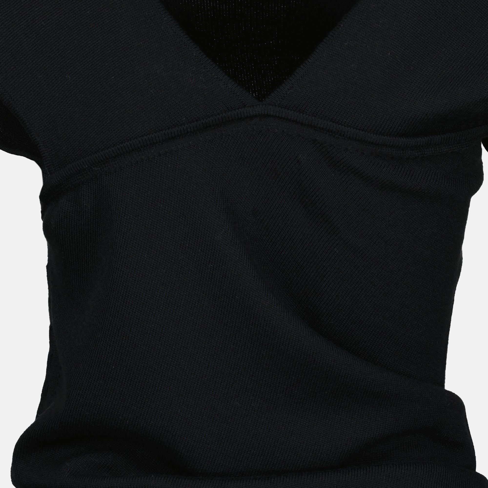 draped top, Josif noir, wool top, elegant clothing, Spring-Summer collection