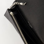 Saint Laurent wallet, chain wallet, black leather wallet, compact wallet, luxury accessories