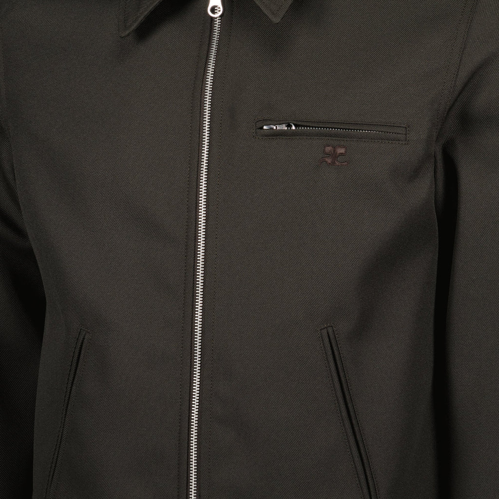 Image of Brown Retro Signature Jacket by Courrèges for Men - Season Autumn-Winter 2024 - Detail View 5