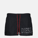 Image of Diesel Black Logo Swim Shorts by Diesel for Men - Season Spring-Summer 2026 - Front View