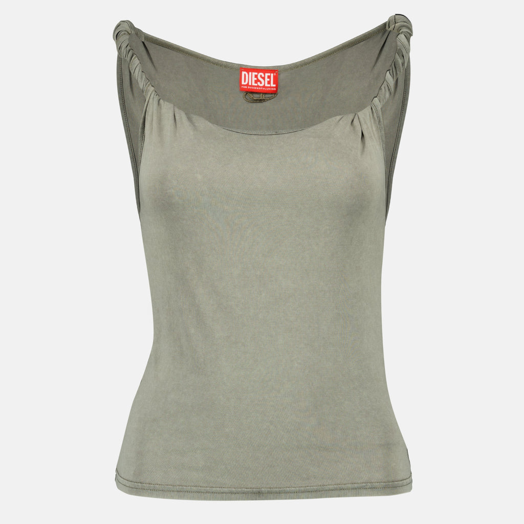 Imagem do Débardeur T-Twy Kaki da Diesel para Mulheres - Temporada Primavera-Verão 2026 - Vista Frontal
