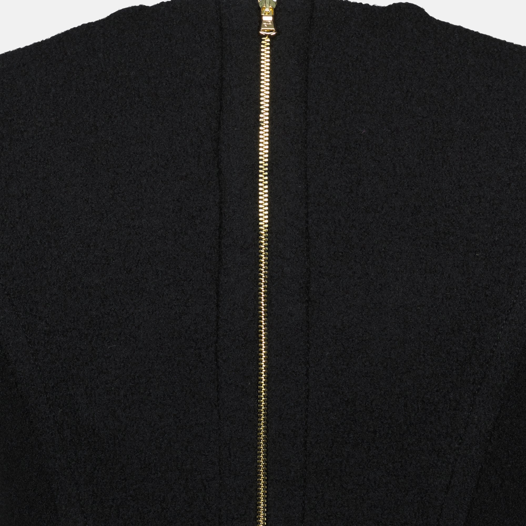 Patou dress, sleeveless wool dress, black dress, Autumn-Winter 2025, wool and viscose dress