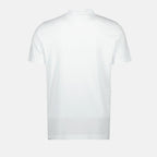 Imagen de la camiseta blanca desgastada con logo de Moncler para unisex - Temporada Primavera-Verano 2025 - Vista de detalle del producto 1
