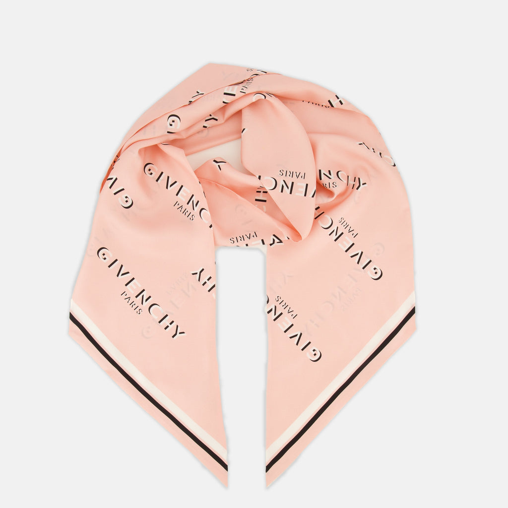 Maxi Bandeau en Soie Ombre Rose Clair