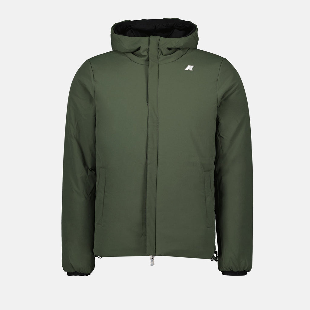 reversible jacket, black khaki jacket, K-Way jacket, waterproof jacket, men's fashion
