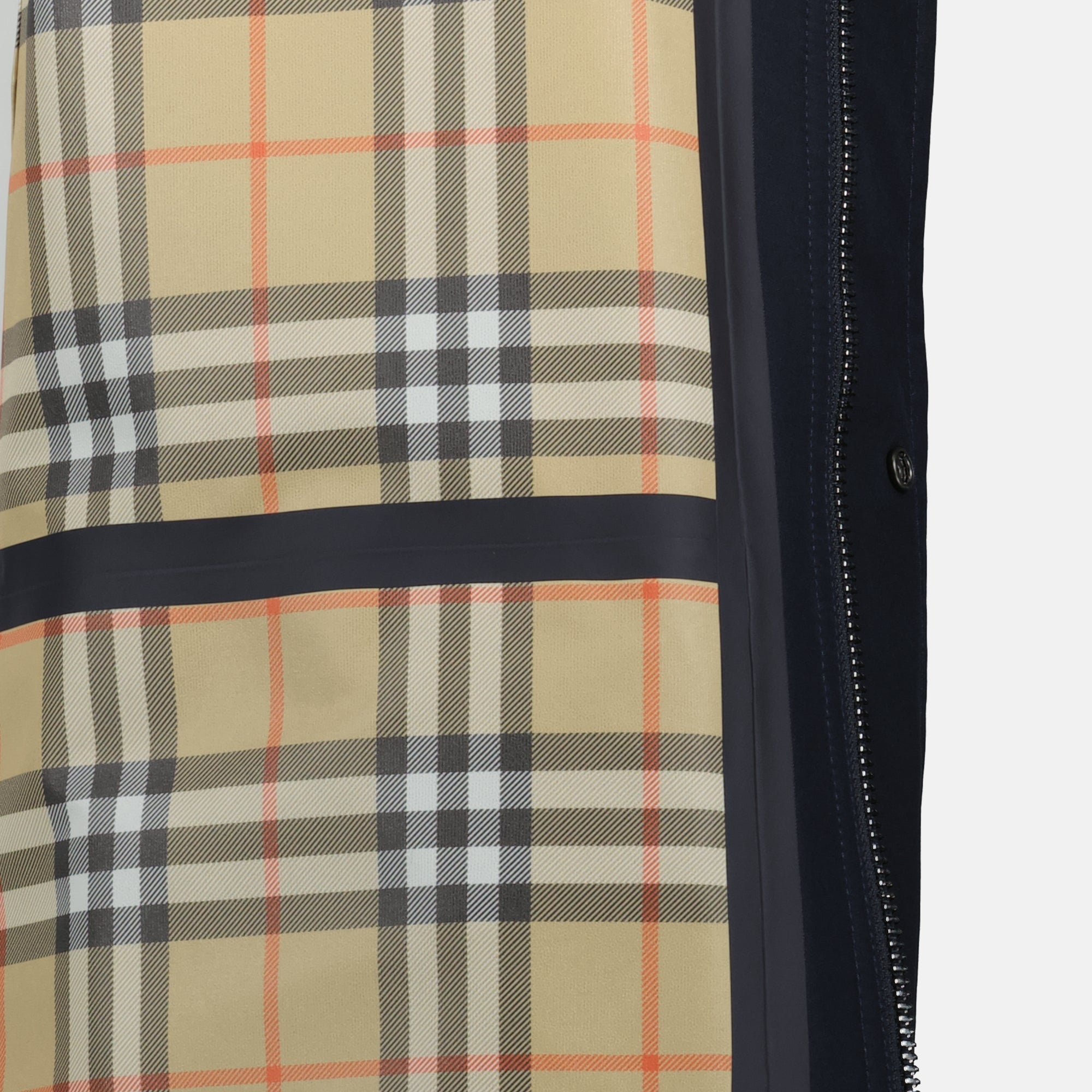 Burberry parka, navy parka, cotton gabardine, Burberry Check lining, Autumn-Winter collection