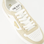 Image of Baskets Downtown Platform Sneakers by Prada for Women - Season Autumn-Winter 2024 - Top Detail View