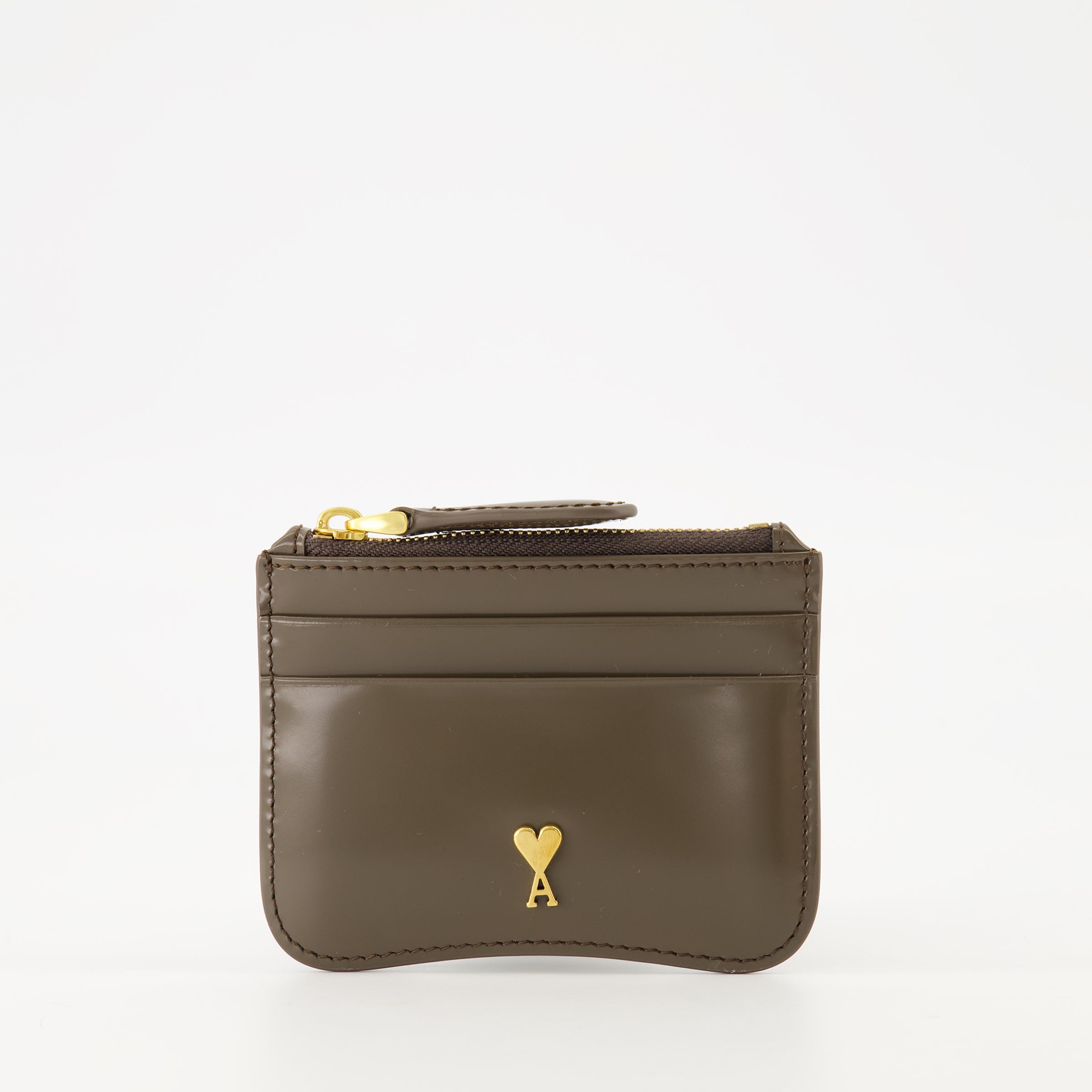 Ami Paris card holder, leather card holder, unisex accessories, square card holder, luxury accessories