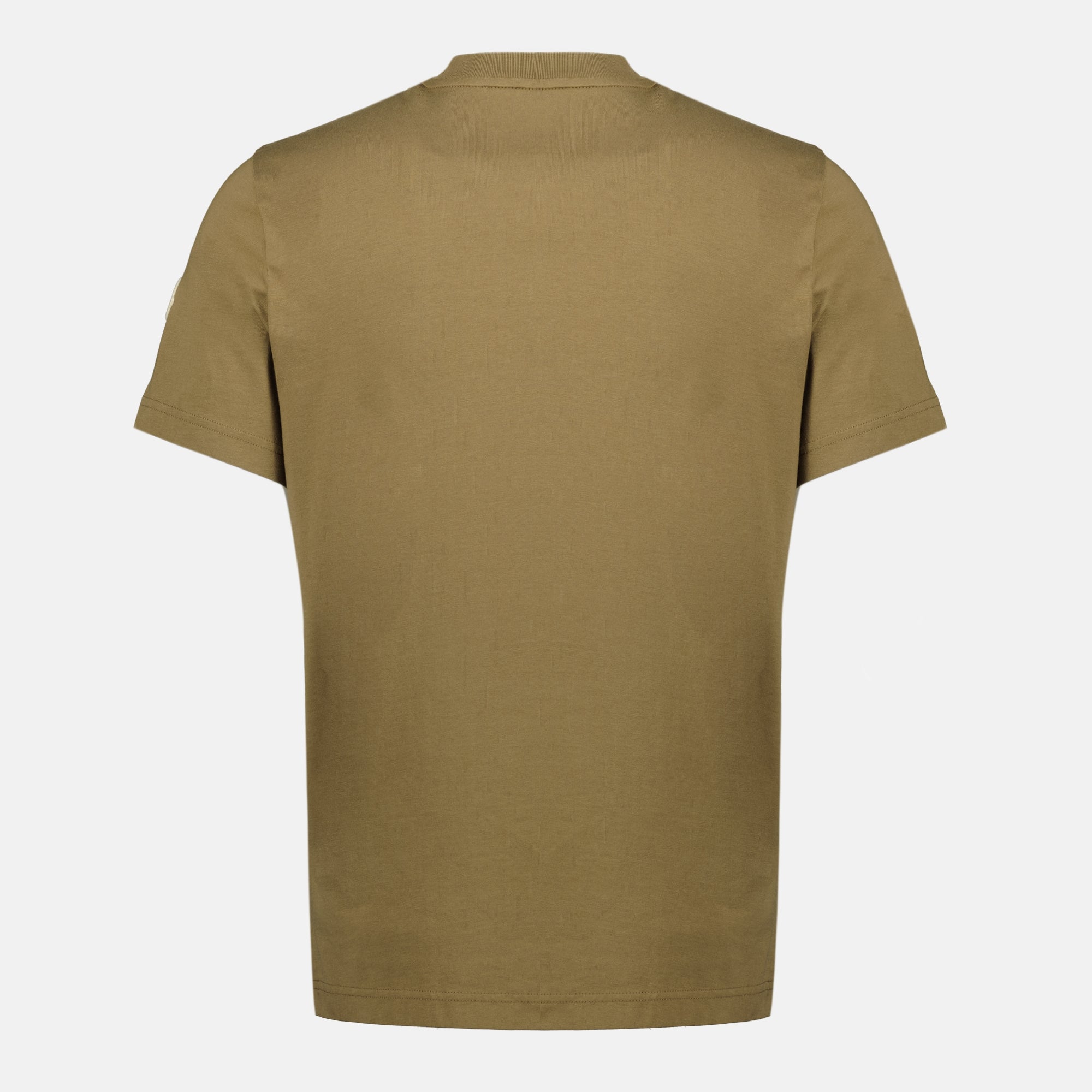 Kaki Logo Print T-Shirt - Moncler - Men | WE IN STYLE