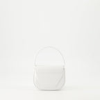 Diesel 1DR XS Mini Bag, White Leather Bag, Mini Handbag, Designer White Bag, Luxury Mini Bag