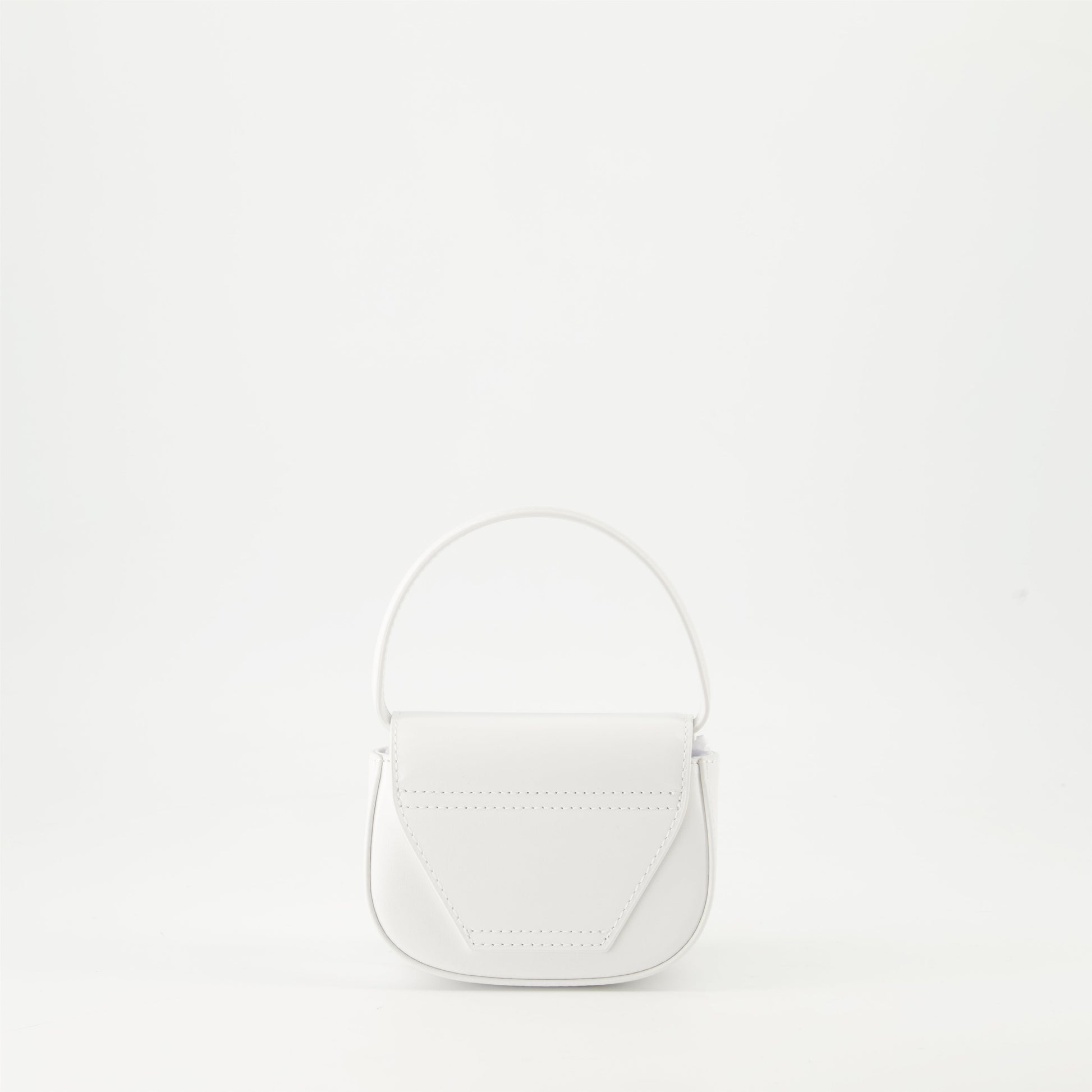 Diesel 1DR XS Mini Bag, White Leather Bag, Mini Handbag, Designer White Bag, Luxury Mini Bag