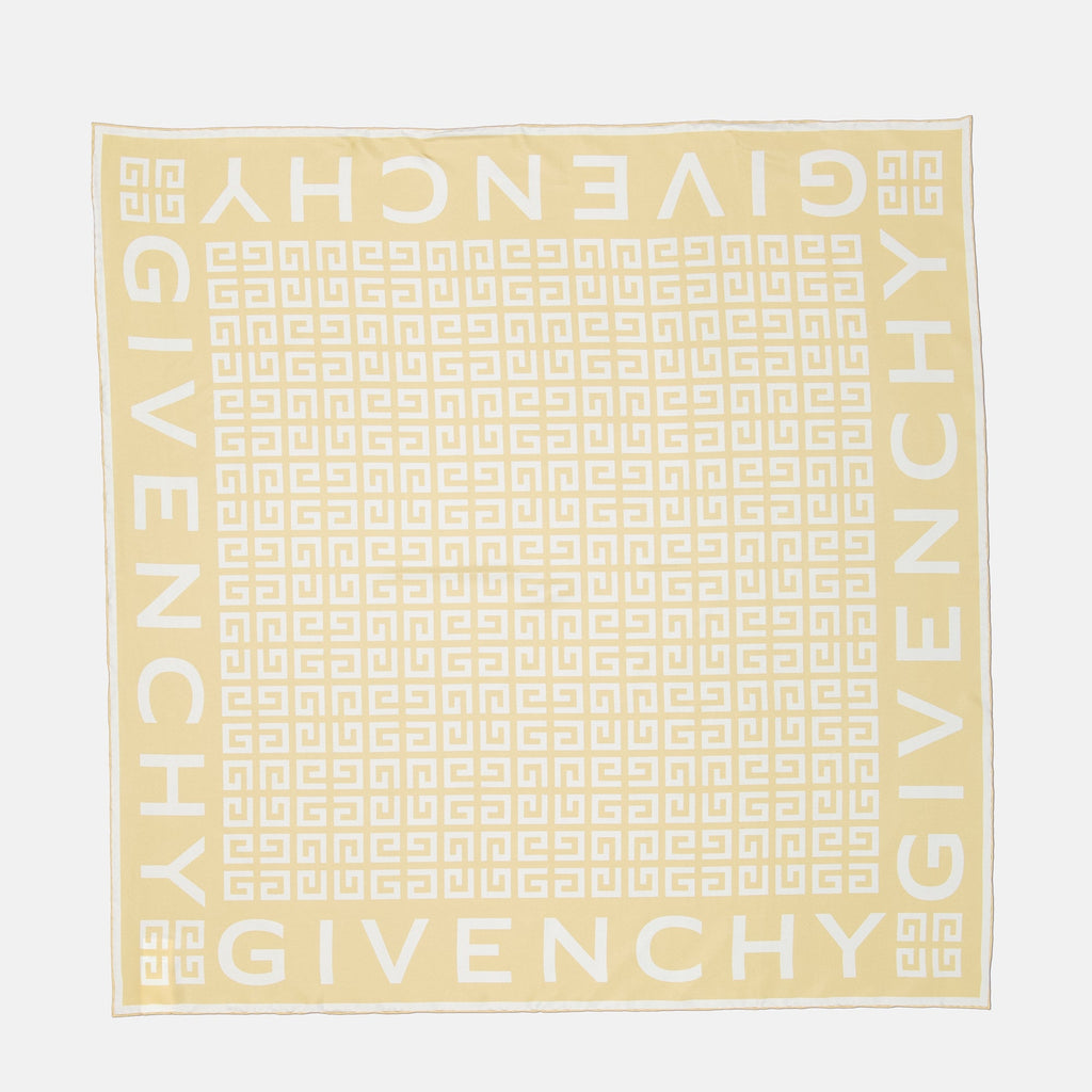 Image du foulard carré en soie 4G de Givenchy pour femmes - Saison Printemps-Été 2025 - Vue de face
