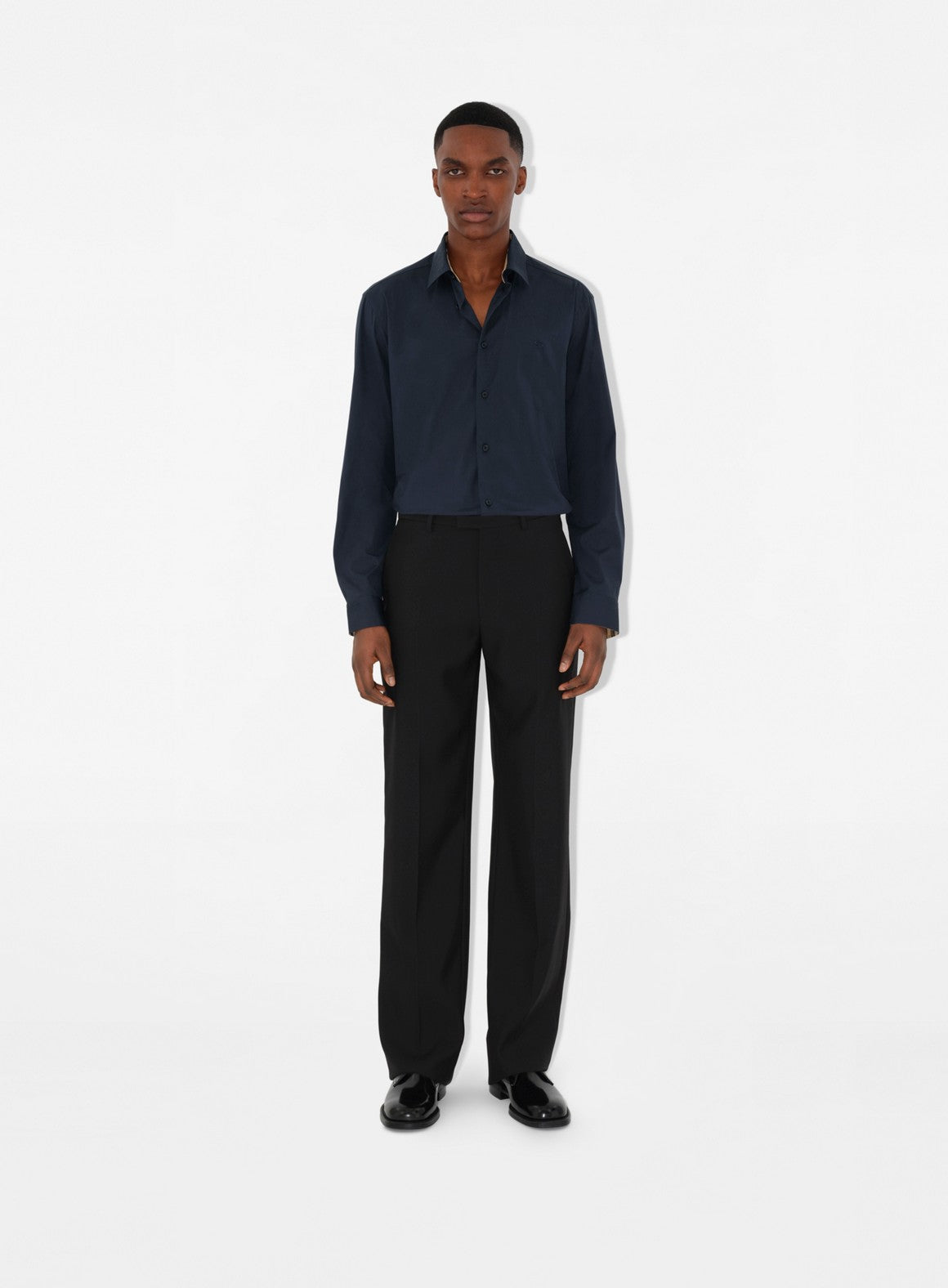 Classic Navy Blue Shirt - Burberry - Men