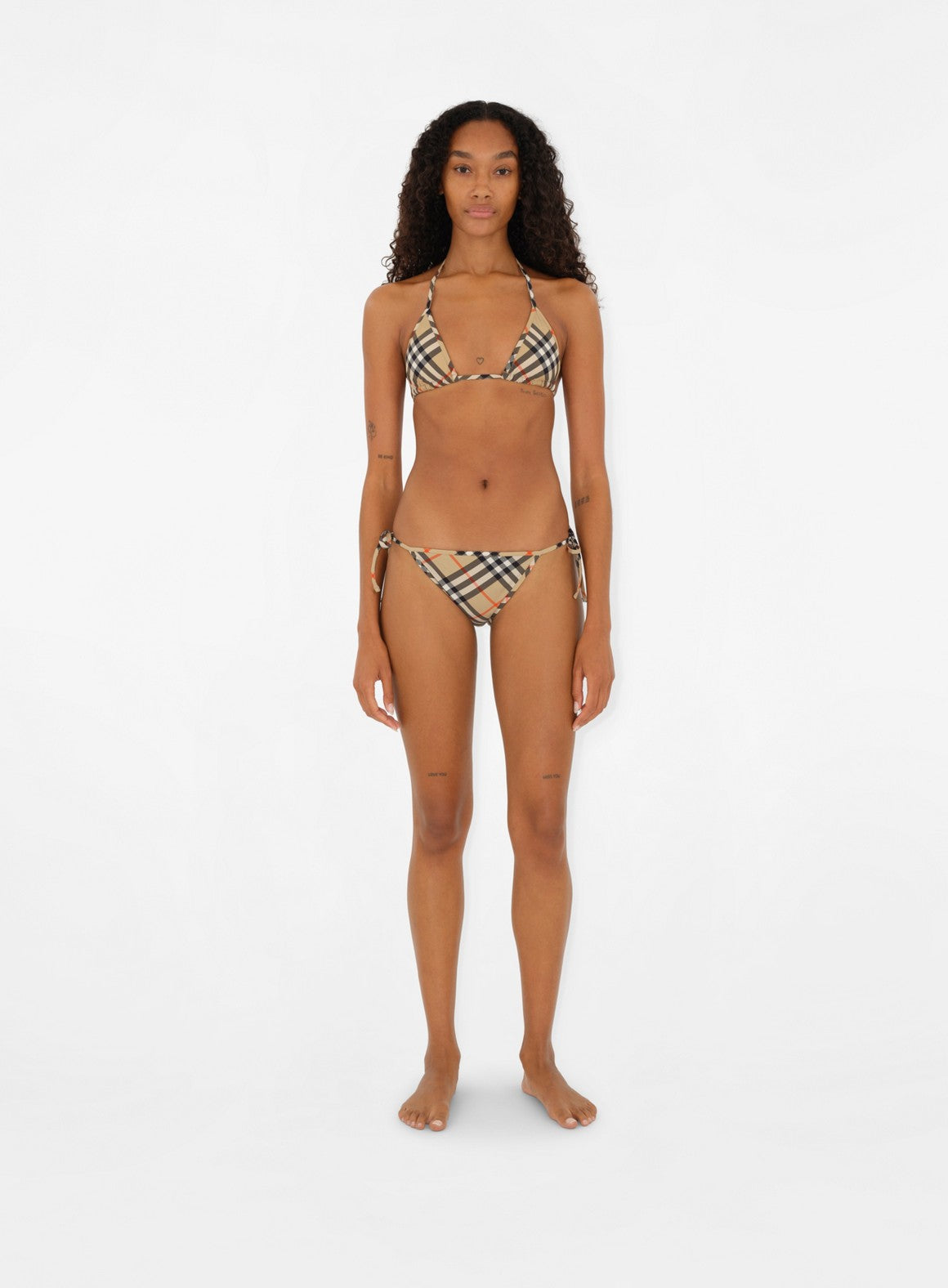 Beige Checked Bikini Top Burberry Women WE IN STYLE