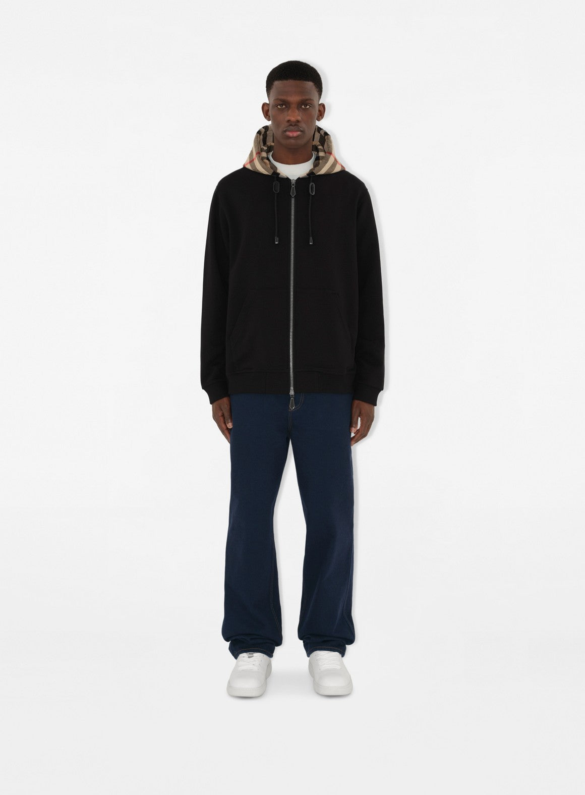 Burberry, checked jacket, men's luxury jacket, cotton zip jacket, designer outerwear