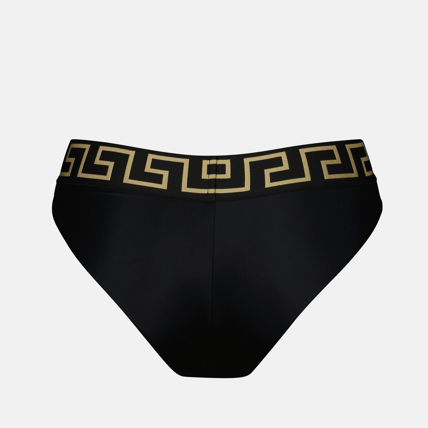 Versace bikini bottom, Medusa Greca swimwear, luxury swimwear, black bikini, designer swimwear