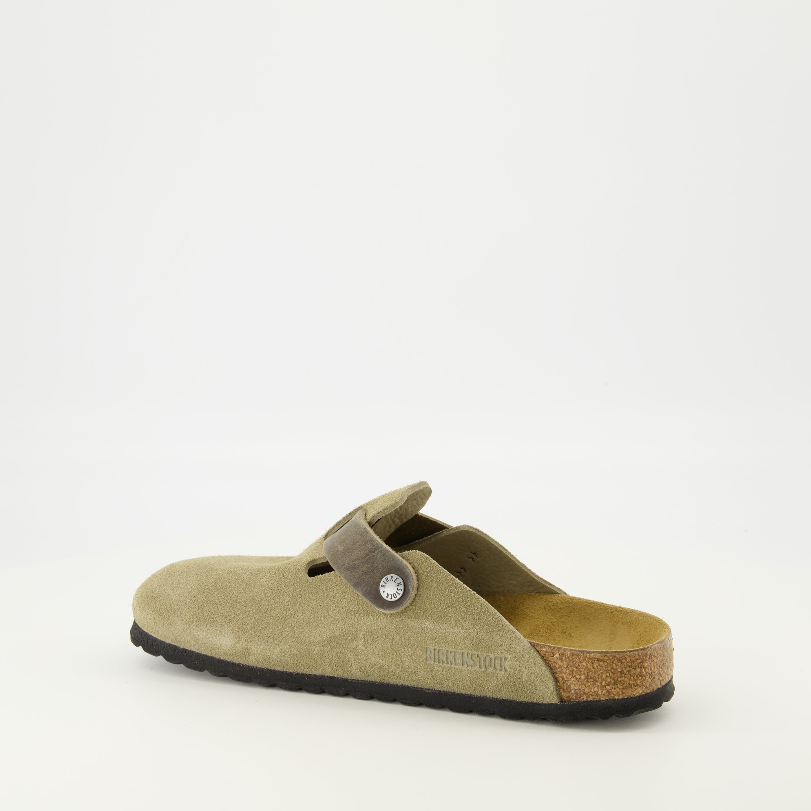 Boston Kaki Suede Mules
