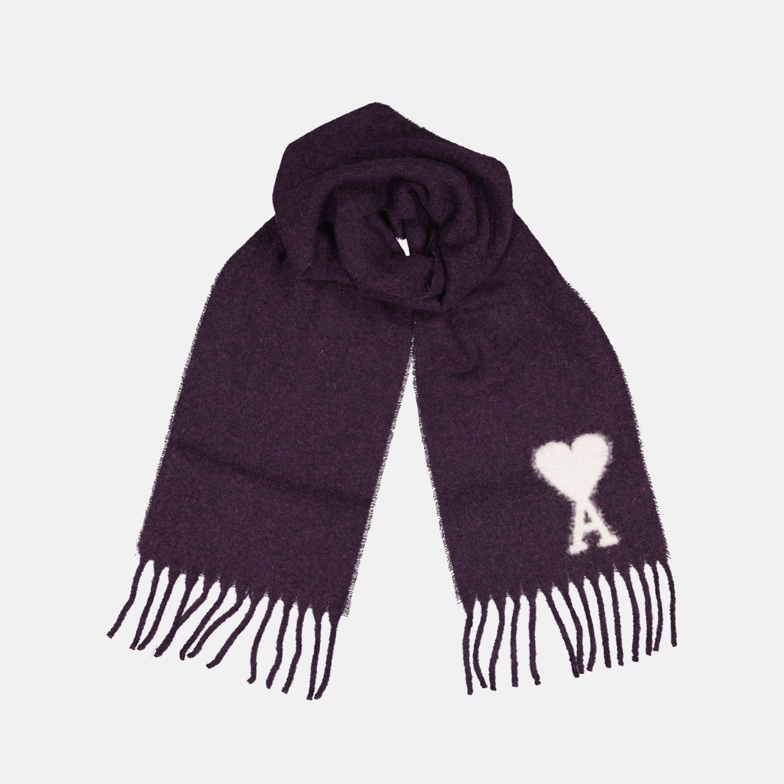 Ami de Coeur Alpaca Scarf Purple - Ami PARIS - Unisex | WE IN STYLE