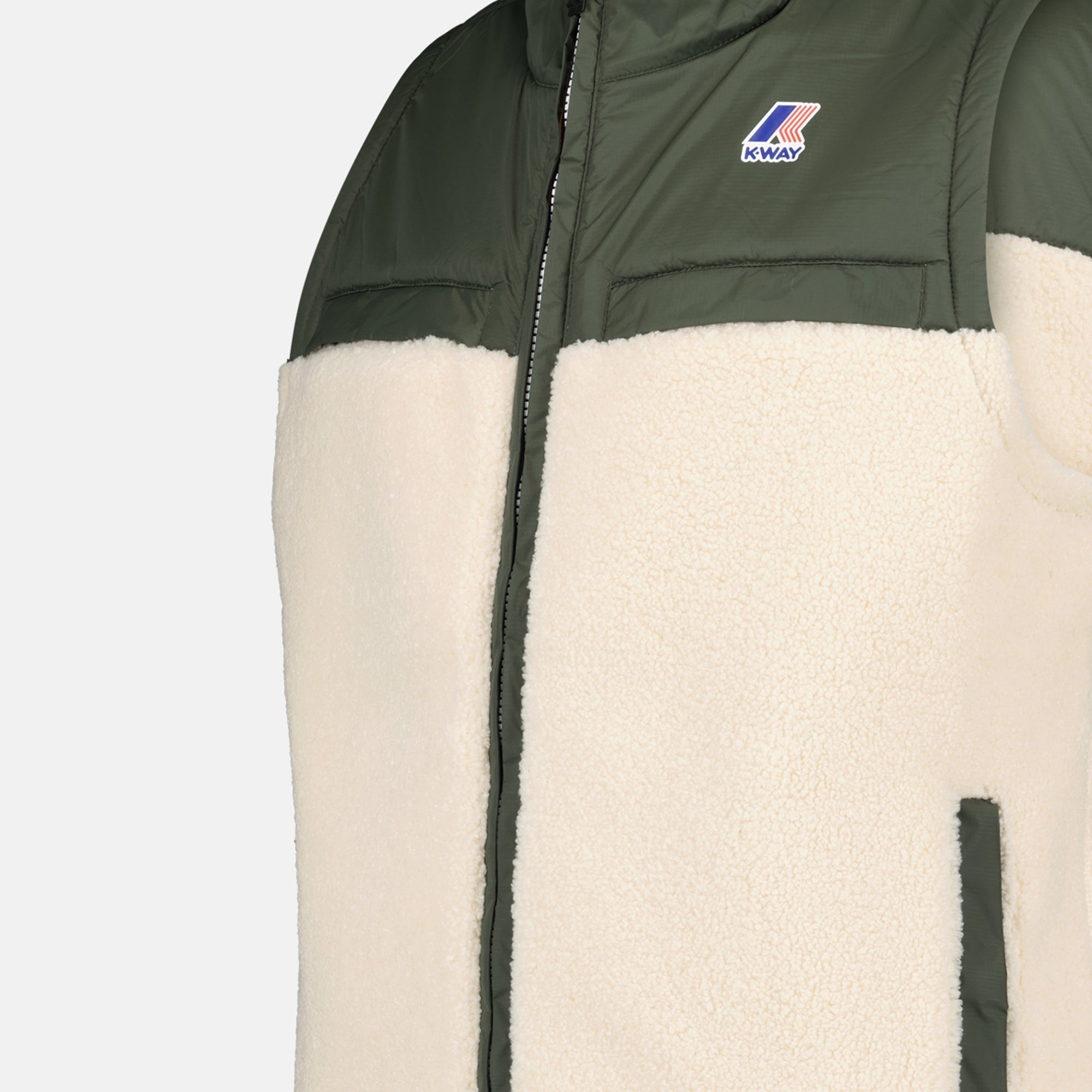 K-Way vest, sleeveless jacket, bicolor design, water-resistant vest, unisex fashion