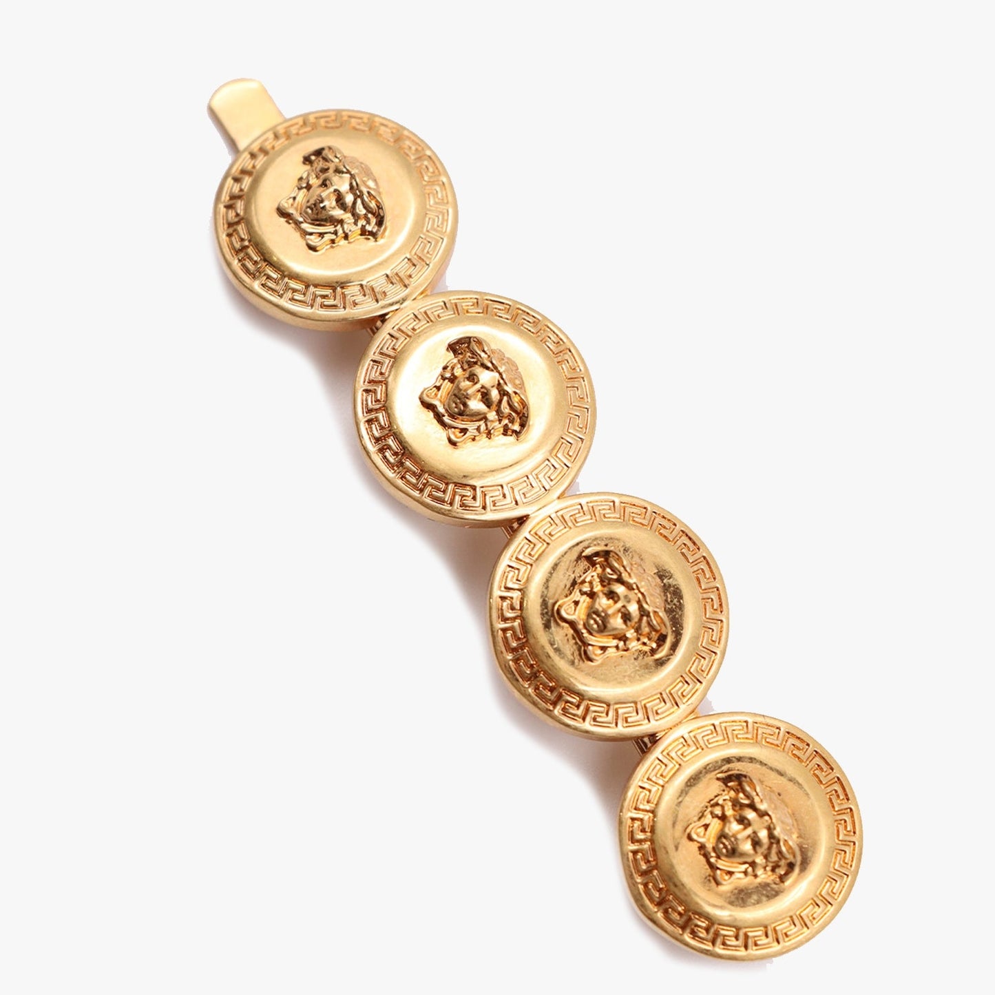 Versace, Medusa Barrette, Gold Hair Accessory, Luxury Hair Clip, 2024 Collection