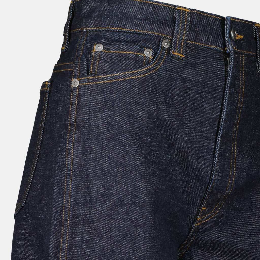 Khaite Flare Jean, High Waist Denim, Navy Flare Pants, Five Pocket Jeans, Womens Denim Fashion