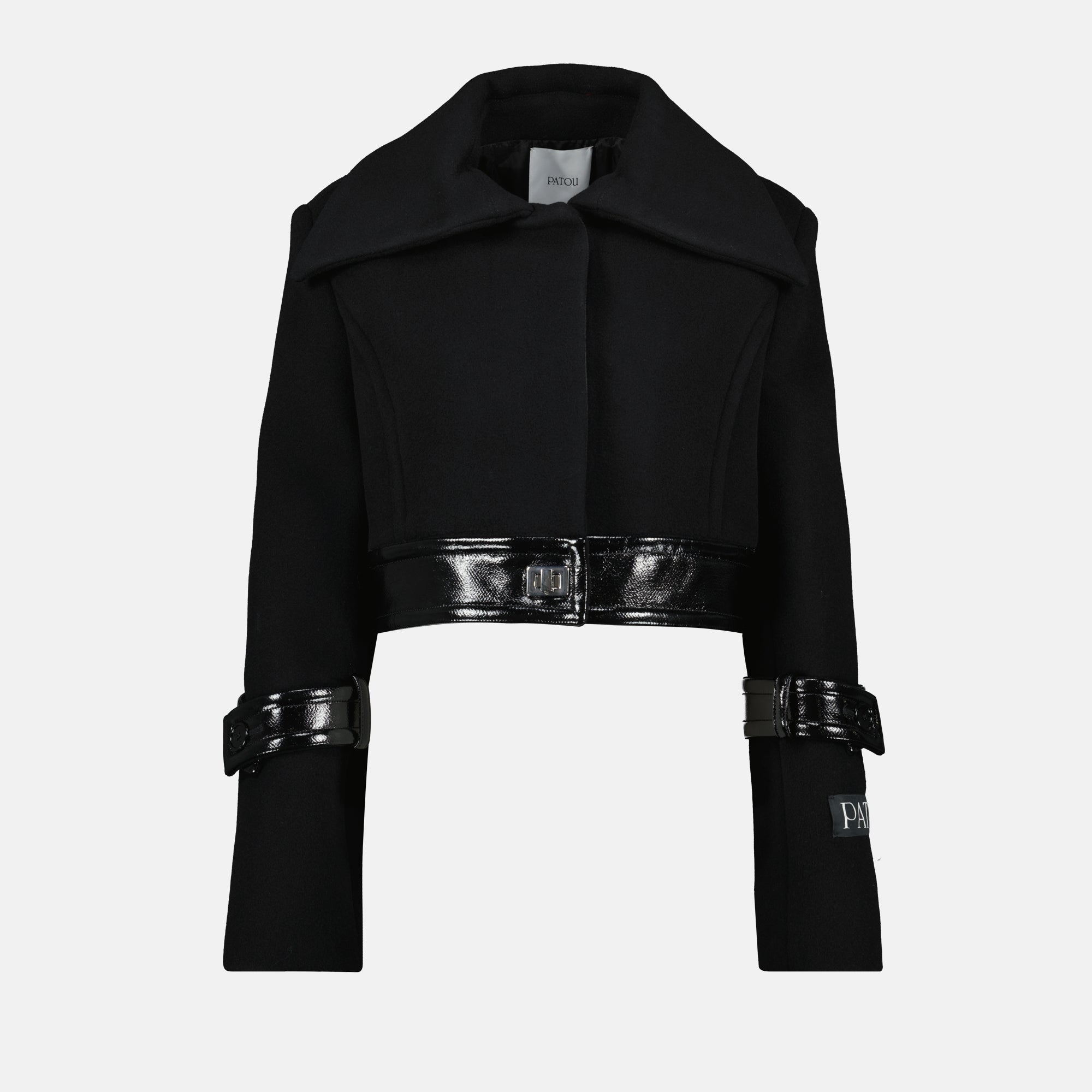 black wool jacket, Patou jacket, Autumn Winter 2025, classic collar jacket, short jacket