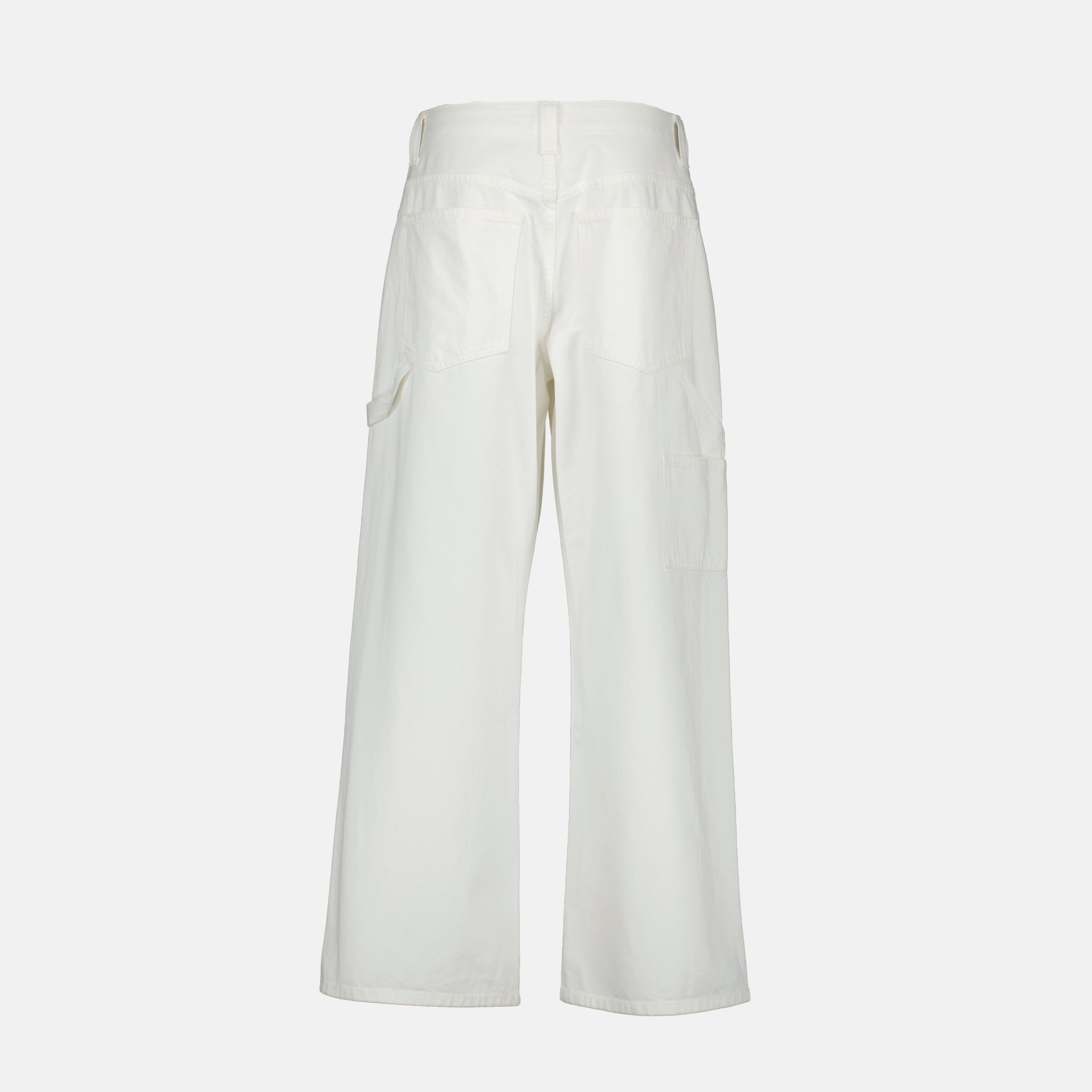 Khaite Sowen jeans, white wide-leg jeans, chic denim, five-pocket design, comfortable stylish jeans