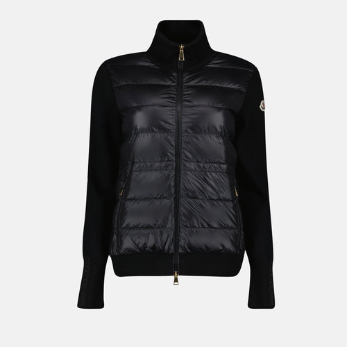 Veste noire bicolore avec zip