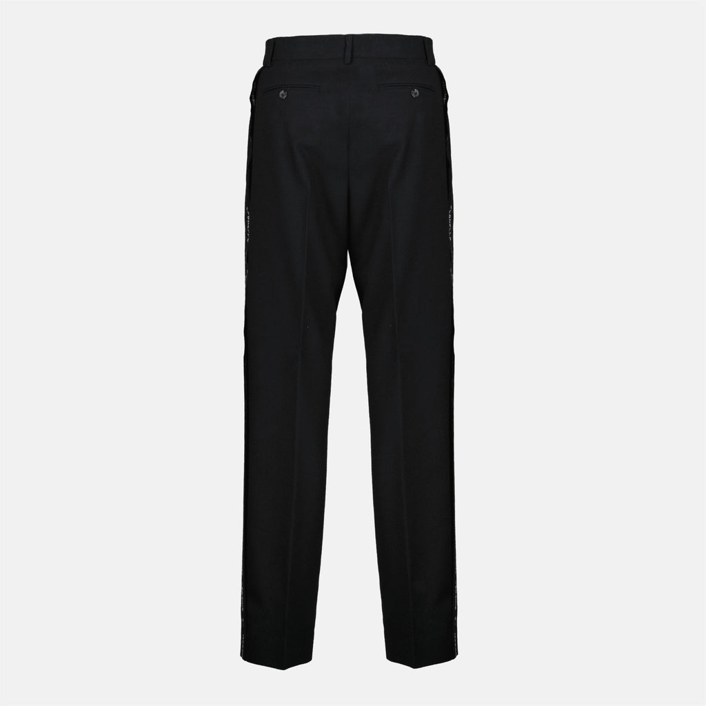 Moschino trousers, black wool trousers, straight cut pants, Autumn-Winter collection, designer fashion