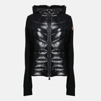 Bild des schwarzen Zip-Cardigans von Moncler Grenoble für Frauen - Saison Herbst-Winter 2025 - Frontansicht