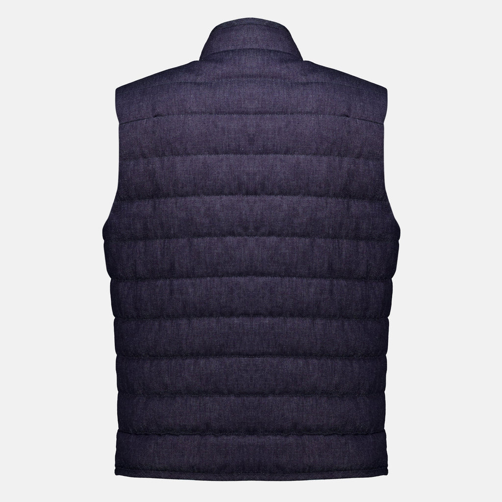 Chaleco de plumón en denim Liorane
