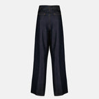 Pantalon en Denim Satiné Large