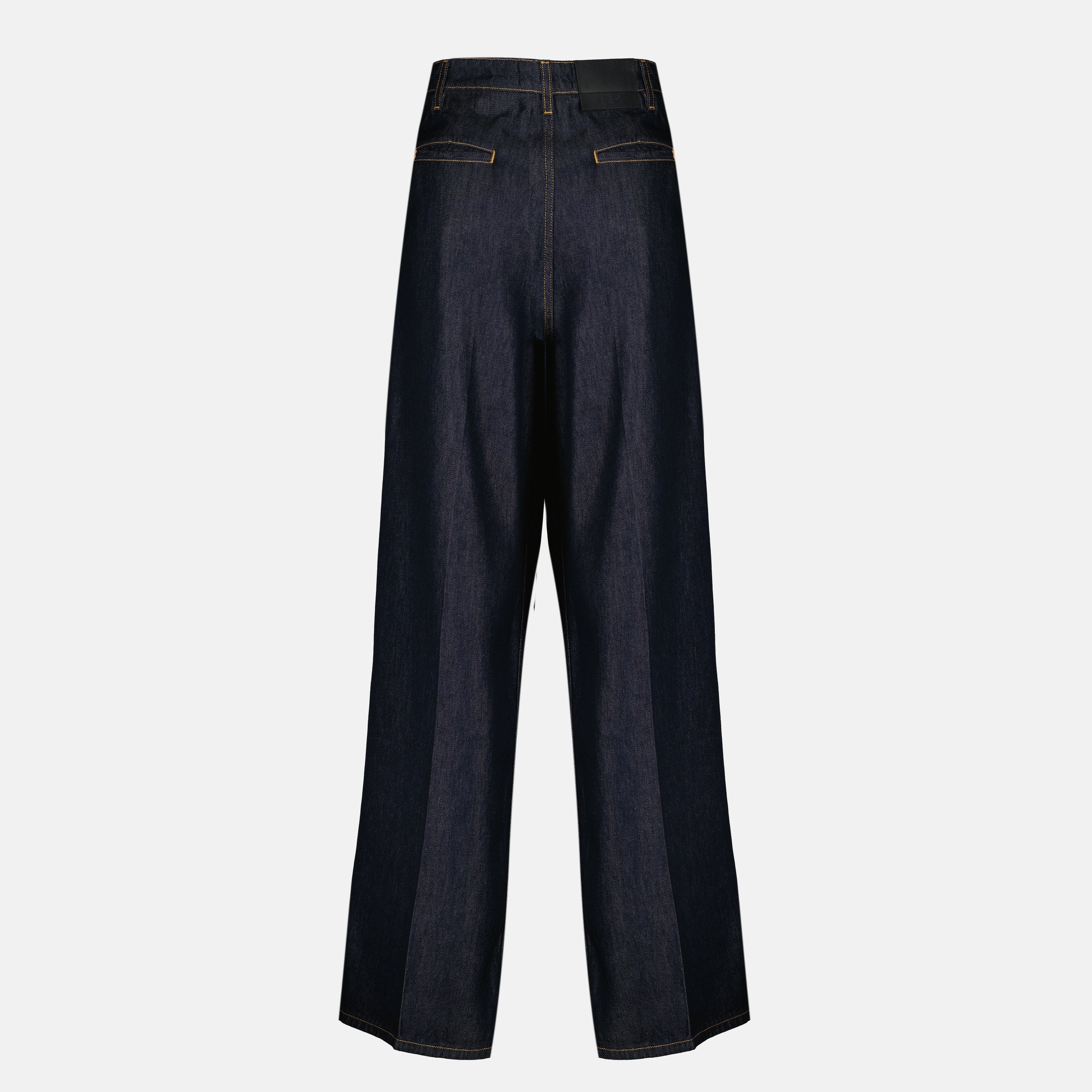 Pantalon en Denim Satiné Large
