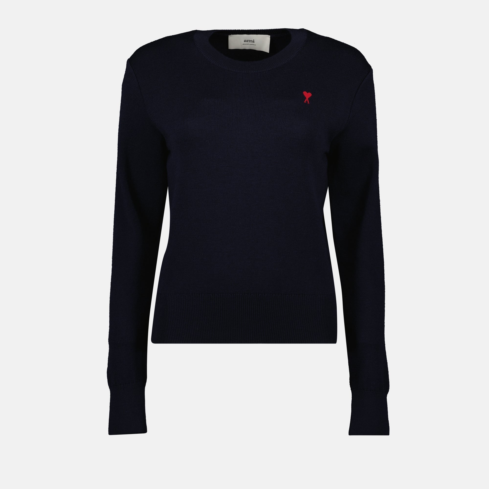 女性用Ami PARISのAmi de coeurネイビープル、2025年秋冬シーズンの画像 - フロントビュー