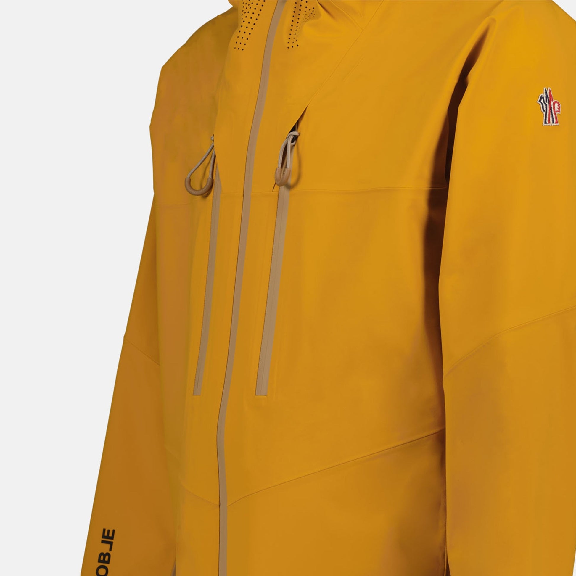 Moncler Grenoble jacket, yellow nylon jacket, high-neck jacket, Autumn-Winter 2024, luxury men's jacket