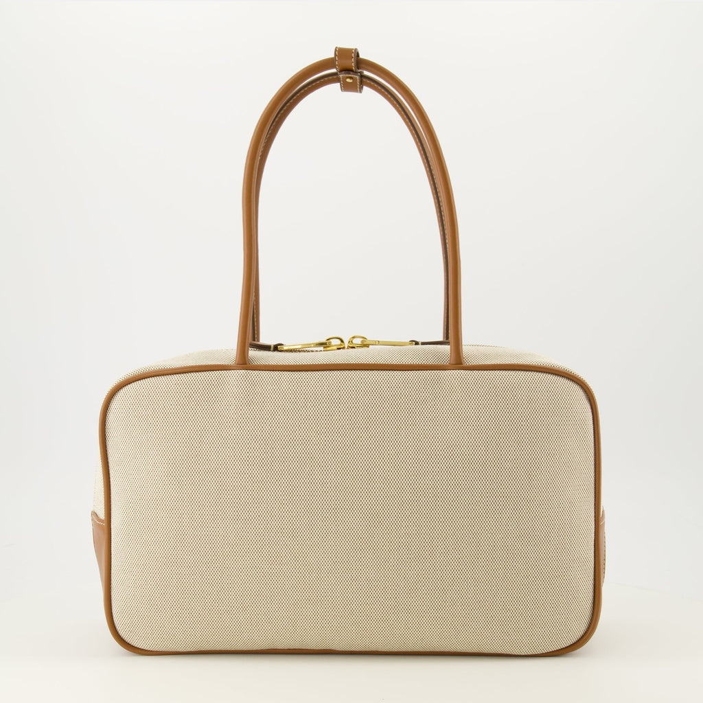 Miu Miu bag, canvas leather bag, fashion accessories, autumn winter collection, high-end handbags