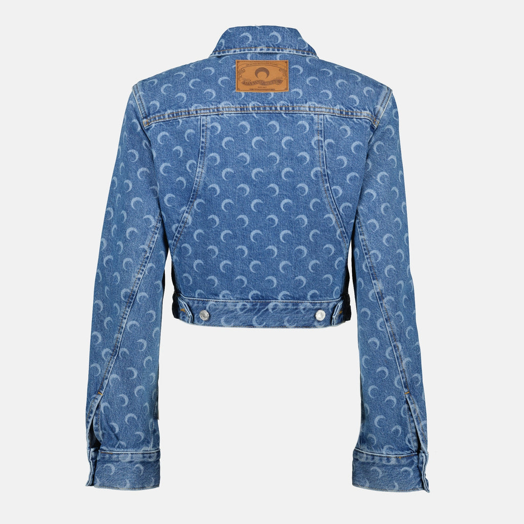 denim jacket, Marine Serre, autumn-winter fashion, cropped jacket, moon print